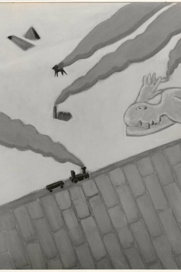 Jiří Sopko, Kuřáci, 1995, akryl, plátno, 180x145 cm